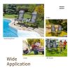 2 Pieces Folding Chair Set