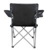 4-Pack Basic Quad Folding Camp Chairs with Cup Holders – Black