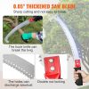 VEVOR Extendable Manual Pole Saw – 4.6-9.8 ft, Sharp Steel Blade, Lightweight Aluminum Handle for Branch & Shrub Pruning