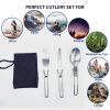 Foldable Outdoor Ultralight Stainless Steel Utensil Set