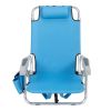 Short Oxford Cloth Beach Chair Blue