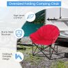 Folding Padded Camping Moon Chair with Carrying Bag