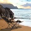 Folding Camping Chair with Footrest & Carry Bag