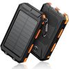 Portable Fast Charging Solar Power Bank with Flashlight