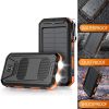 Portable Fast Charging Solar Power Bank with Flashlight