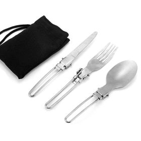 Foldable Outdoor Ultralight Stainless Steel Utensil Set