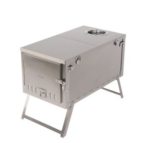 ULTRALIGHT FOLDING TITANIUM HOT TENT WOODBURNING STOVE (Item: No Window, Size: 10')