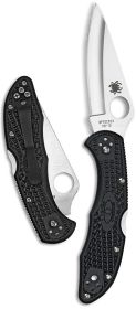 DELICA 4 LIGHTWEIGHT KNIVES (Style: Plain Edge, Color: Black)