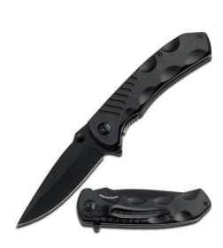 Day Zero Survival 8" Spring Assisted Folding Pocket Knife – Multiple Handle Colors (Color: Black)