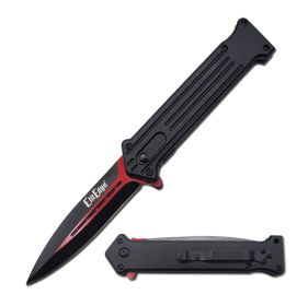 4.5" Closed Two Tone Blade Joker Spring Assisted Knife - 3 Color Selection (Color: Red)