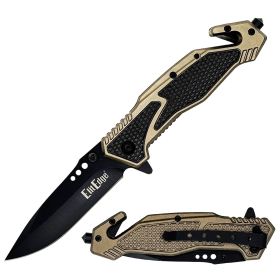 ElitEdge Tactical Rescue Folder Spring Assist Knife - 3 Color Selection (Color: Tactical)