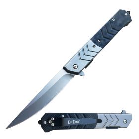 9 Inch Military G10 Handle Tactical Spring Assisted Pocket Knife - 2 Color Selection (Color: Grey)