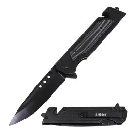 9'' Spring Assist Folding Pocket Knife - Tactical Multitool Handle - 2 Color Selection (Color: Black Micarta)