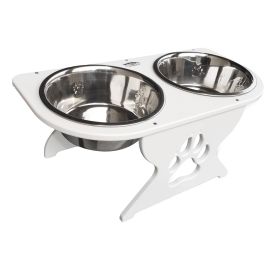 Deep Blue Marine Starboard Dog Dish w/Bowls (Size: Medium - 8" Tall)