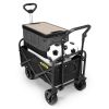 Whitsunday Folding Wagon – 8″ Heavy-Duty Wheels with Push Bar (Standard Size PLUS)