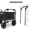 Whitsunday Folding Wagon – 8″ Heavy-Duty Wheels with Push Bar (Standard Size PLUS)