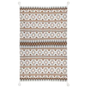 Weave Throw Outdoor Blanket (Color: Orange)