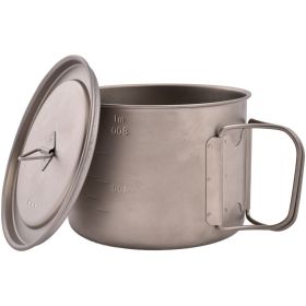 SPACE SAVER POT WITH LID - TITANIUM 900 ML (Color: As Per Picture)