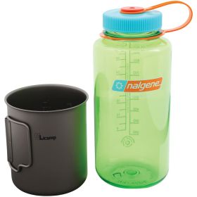 SPACE SAVER TITANIUM MUG + WM 1 QT NALGENE SUSTAIN (Color: Pear)