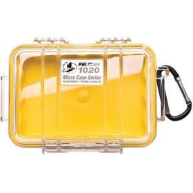 PELICAN MICRO CASE (Item: 1020, Color: Yellow/Clear)