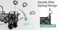 Whitsunday Folding Wagon 8" Heavy Duty Wheels with Push Bar (Standard Size PLUS)