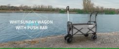 Whitsunday Folding Wagon 8" Heavy Duty Wheels with Push Bar (Standard Size PLUS)