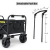 Whitsunday Folding Wagon 8" Heavy Duty Wheels with Push Bar (Standard Size PLUS)