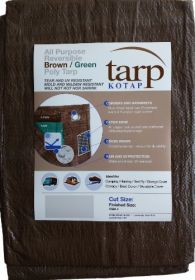 Reversible Brown & Green Tarp (Color: Brown/Green, Size: 6'x 8')