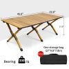 Whitsunday Outdoor Wood Grain Aluminum Camping Table