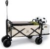 Whitsunday Folding Outdoor Wagon Cart 8“ Fat Wheel with Brake and Tailgate