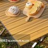 Whitsunday Outdoor Wood Grain Aluminum Camping Table