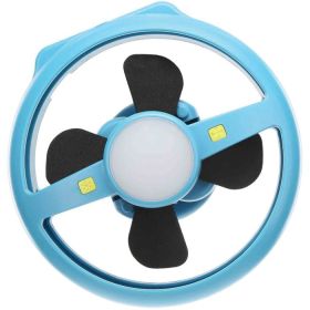 BRILA RECHARGABLE FAN & LIGHT (Color: Blue)