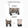 Whitsunday Moko Large Folding Wagon Cart with Table Plate