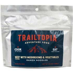 TRAILTOPIA ENTREES - SERVES ONE (Meal: Beef, Vegetable & Mushroom Ramen)