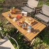 Whitsunday Outdoor Wood Grain Aluminum Camping Table