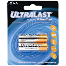 Ultralast ULA2AA AA Alkaline Batteries – 1.5V Long-Lasting Power (Available in 2 Pack, 4 Pack & 100 Pack) (Pack: 2)