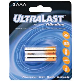 Ultralast ULA2AAA AAA Alkaline Batteries – 1.5V Long-Lasting Power (Available in 2 Pack, 4 Pack & 100 Pack) (Pack: 2)