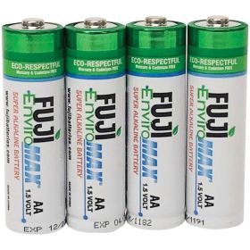 FUJI ENVIROMAX 4300BP EnviroMax AA Super Alkaline Batteries – 1.5V (Available in 2 Pack, 4 Pack, 24 Pack & 48 Pack) (Pack: 4)