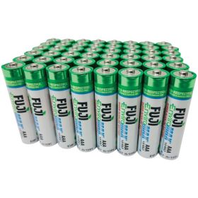 FUJI ENVIROMAX 4400BP EnviroMax AAA Super Alkaline Batteries – 1.5V (Available in 2 Pack, 4 Pack, 24 Pack & 48 Pack) (Pack: 48)