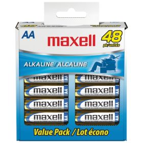 Maxell 723410 LR6/10BP AA Alkaline Batteries – Long-Lasting Everyday Power (Available in 4 Pack, 10 Pack, 16 Pack & 48 Pack) (Pack: 48)