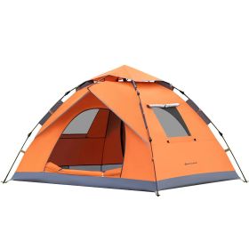 Whitsunday Pop Up Camping Tent for 1-2 Person (Color: Silver/Orange)