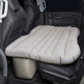 Inflatable PVC Rear Seat Air Mattress Mid-Size Fits Jeeps, Car, SUV’s & Mid-Size Trucks (Color: Tan/Beige)