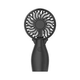 Portable USB Rechargeable Handheld Fan – Lightweight, Powerful, 3 Speeds, Travel & Office Ready, 3 Colors (Color: Black)