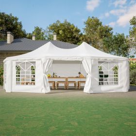 Heavy-Duty Outdoor Party Tent – Wedding Canopy with Storage Bags (Size: 29' x 21')