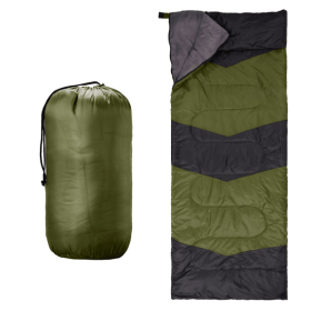 Lightweight Backpacking Sleeping Bag - Compact Waterproof for All Seasons (Color: Green)