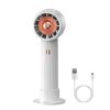 Portable Rechargeable Handheld Fan – Quiet Personal Desk & Phone Holder Fan with 3 Speeds & Removable Base