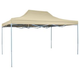Foldable Tent Pop-Up (Color: Cream White, Size: 9.8' x 14.8')