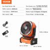 VEVOR Portable Rechargeable Fan with LED Lantern – 4 Speeds, Auto Swivel, Timer & USB for Travel, Home & Camping