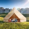 VEVOR Canvas Bell Tent, Waterproof with Stove Jack & Detachable Wall