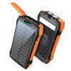 Portable Solar Charger: 33,500mAh, Fast Charging, Waterproof, 6W Flashlight for iPhone, Samsung, Tablet
